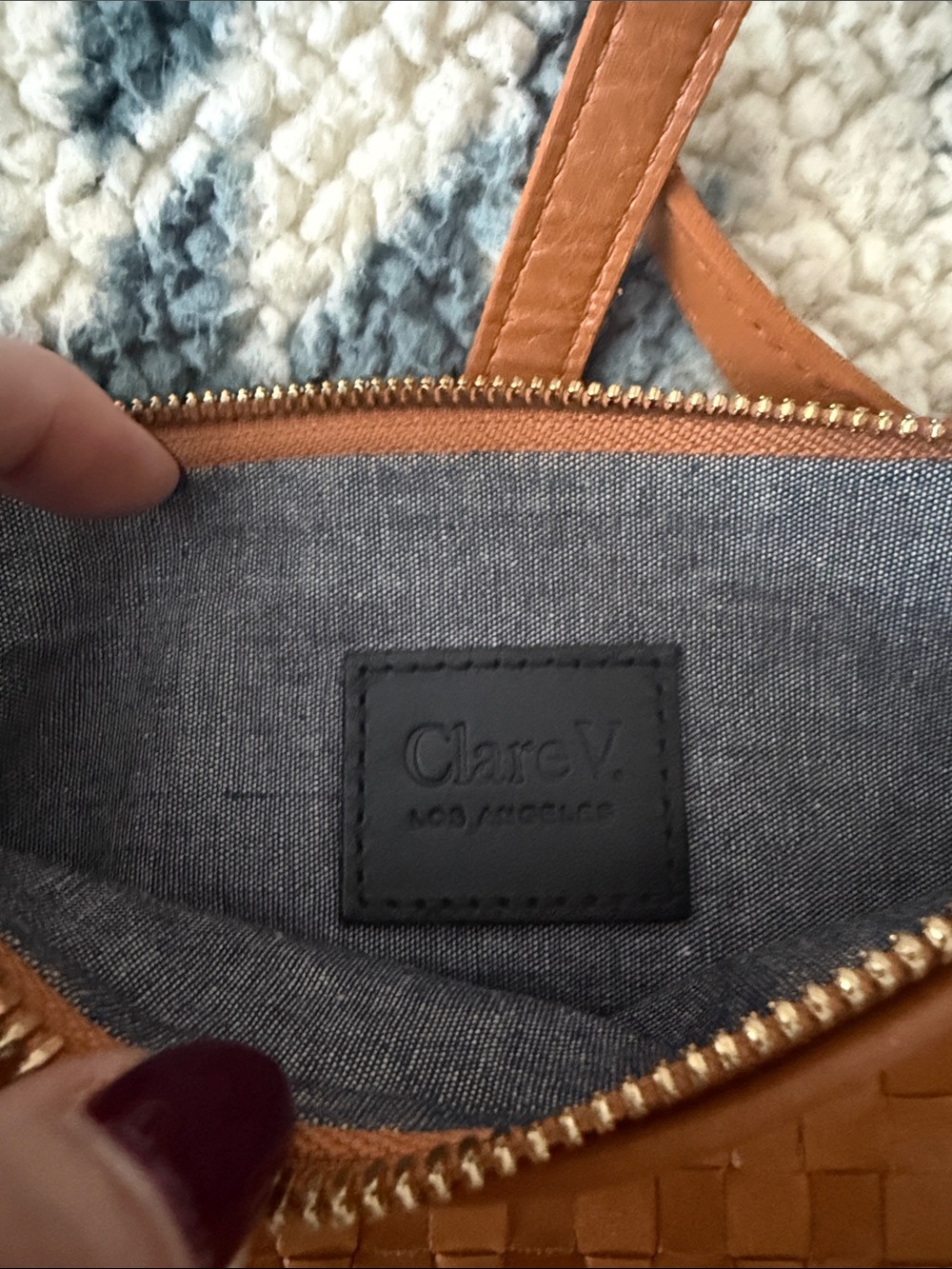 Clare V. Petite Moyen Crossbody Bag in Tan - Picture 7 of 8